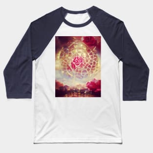 Cosmic Rose Baseball T-Shirt